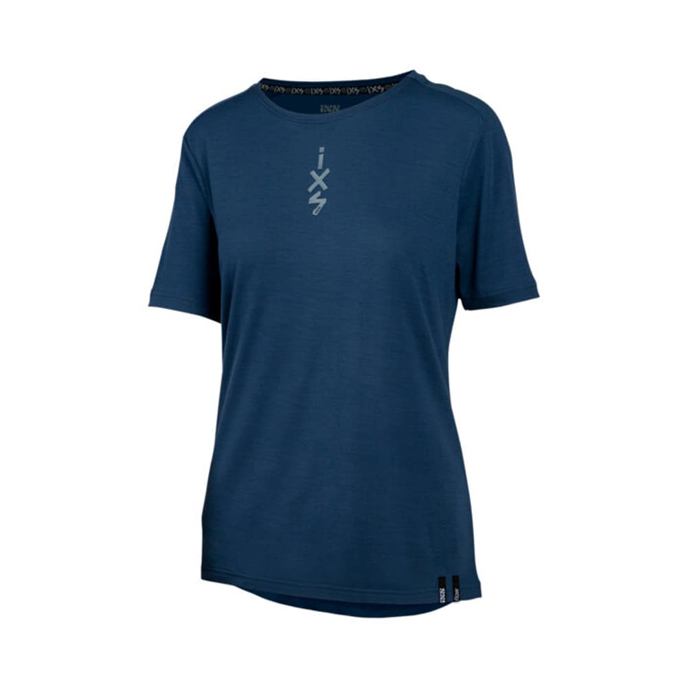 Women's Flow Merino Jersey T-shirt iXS 470904504243 Taille 42 Couleur bleu marine Photo no. 1