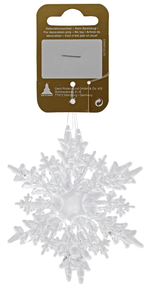 Fiocco di neve a cono, 2 pezzi Ø 9,3 cm Decorazione per l'albero Geroma 655184100000 N. figura 1