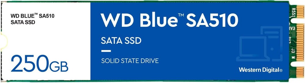 WD Blue SA510 M.2 2280 250 GB Interne SSD Western Digital 785302409563 Bild Nr. 1