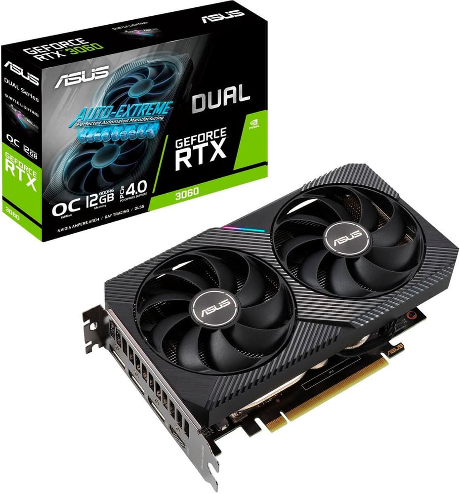 Dual GeForce RTX 3060 V2 OC Edition 12 GB LHR Grafikkarte Asus 785302410258 Bild Nr. 1