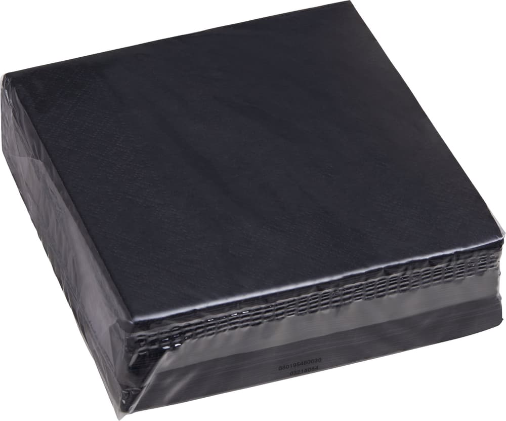 PAPER Serviettes de table en papier 440286703320 Couleur Noir Dimensions L: 33.0 cm x P: 33.0 cm x H: 0.1 cm Photo no. 1