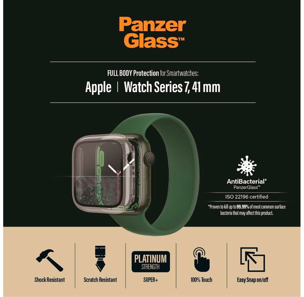 Full Body Apple Watch 7/8 (41 mm) Protection d’écran pour montre connectée Panzerglass 785300196561 Photo no. 1