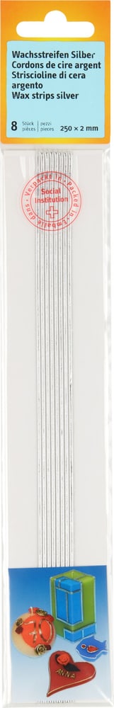 Zierwachsstreife Silber Strisce di cera decorative Exagon 664026100020 Colore Argenteo N. figura 1