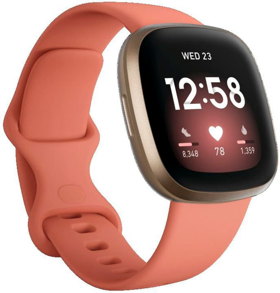 Versa 3 Pink Clay/Soft Gold Smartwatch Fitbit 785302424260 Bild Nr. 1