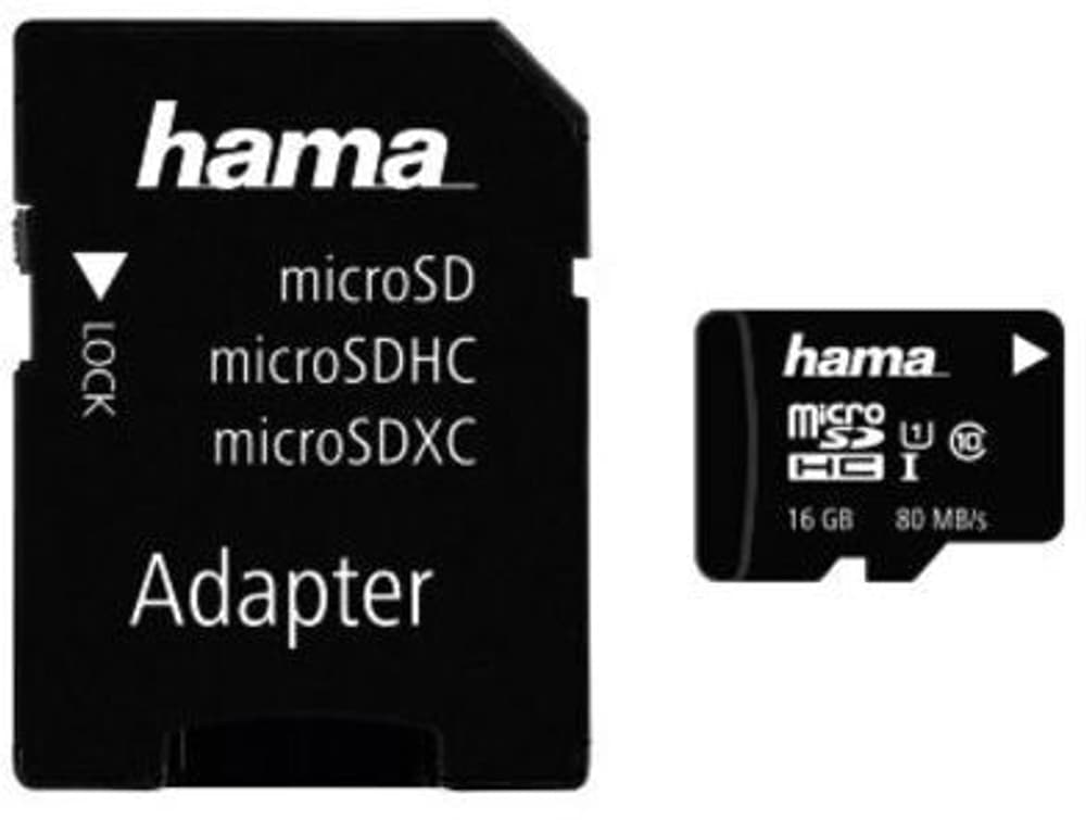 16GB Class 10 UHS-I 80MB / s + Adapter / Mobile Speicherkarte Hama 785300172192 Bild Nr. 1