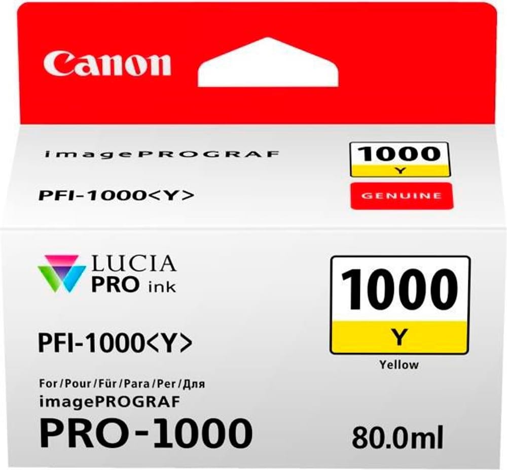 PFI-1000 giallo Cartuccia d'inchiostro Canon 785300126466 N. figura 1