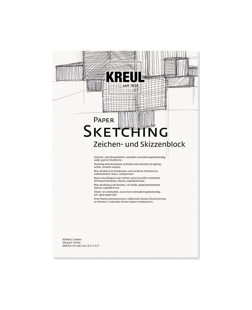KREUL Paper Sketching 20 Blatt 120 g/m²  DIN A4 Skizzenbuch C.Kreul 667180700000 Bild Nr. 1