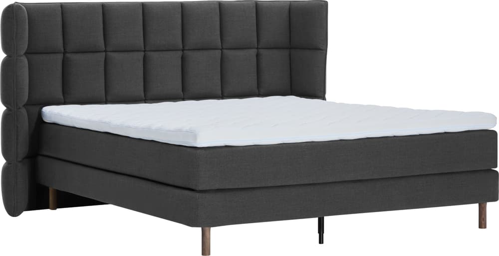 LUNE Letto Boxspring 407931400000 Dimensioni L: 160.0 cm x P: 200.0 cm Colore Antracite N. figura 1