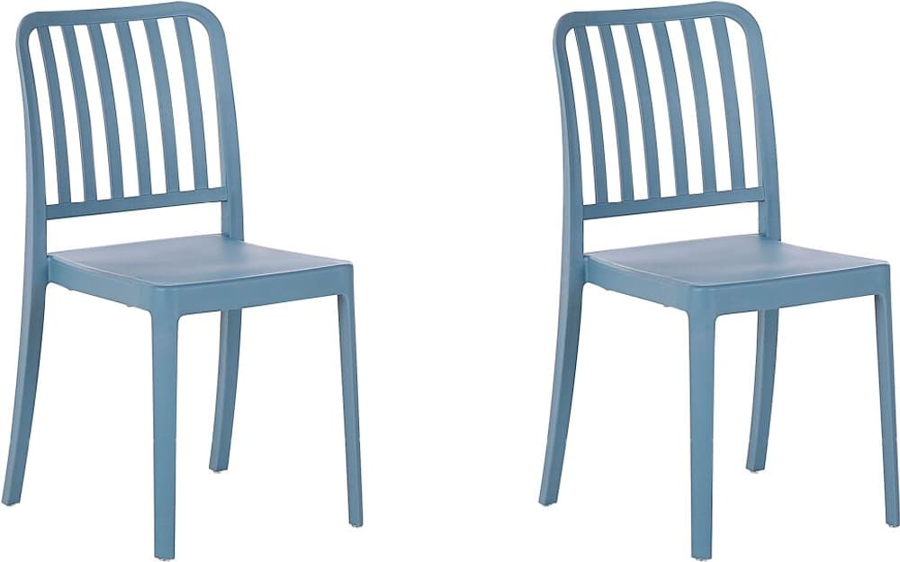 Lot de 2 chaises de jardin bleues SERSALE Chaise de jardin Beliani 759250200000 Photo no. 1