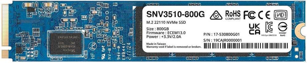 SNV3510 800 GB Unità SSD interna Synology 785302409531 N. figura 1
