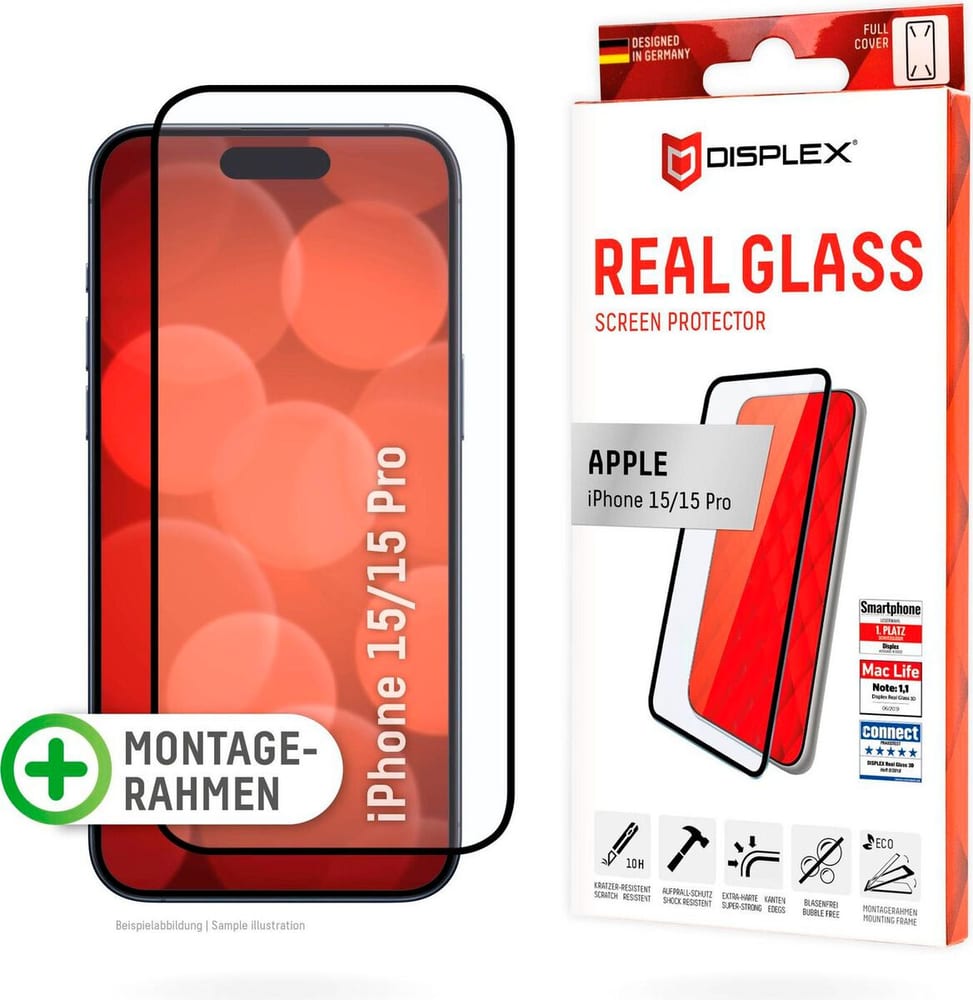 Real Glass Full Cover Smartphone Schutzfolie Displex 785302415189 Bild Nr. 1