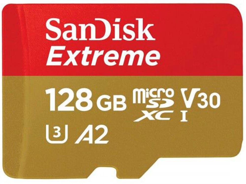 microSDXC Extreme - 128GB (R190 MB/s) Cams&Drones + Adapter Carte mémoire SanDisk 785300181273 Photo no. 1