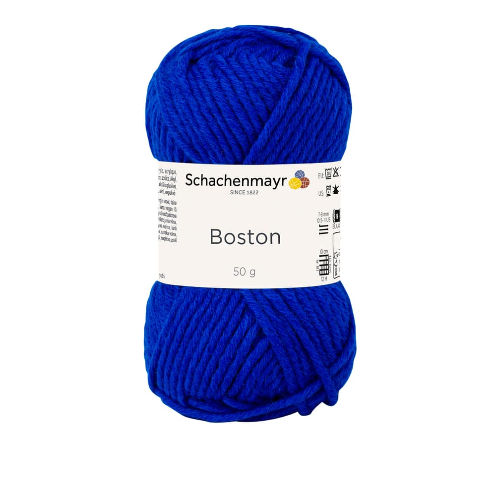 Lana Boston Lana vergine Schachenmayr 667089800080 Colore Blu Royal Dimensioni L: 15.0 cm x L: 6.0 cm x A: 8.0 cm N. figura 1