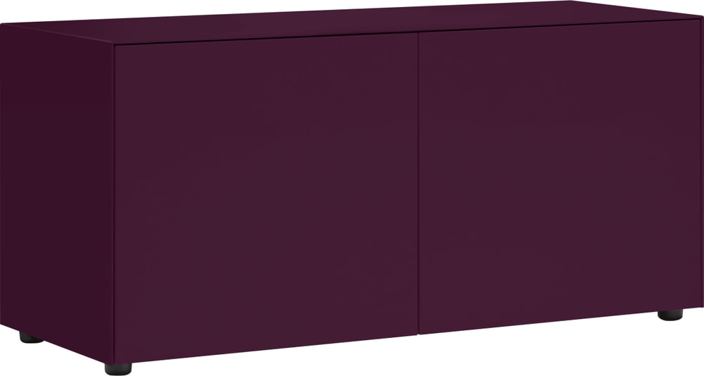 LUX Commode 400840500035 Dimensions L: 120.0 cm x P: 46.0 cm x H: 56.0 cm Couleur Aubergine Photo no. 1