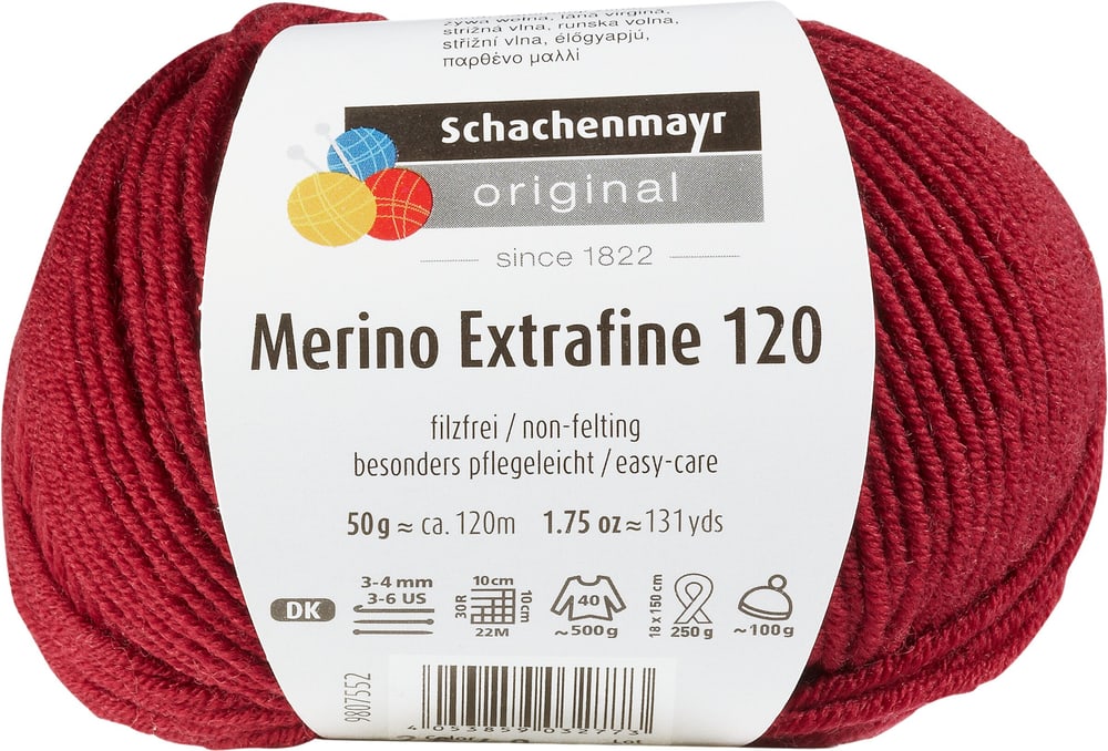 Wolle Merino Extrafine 120 Wolle Schachenmayr 665510300070 Farbe Bordeaux Bild Nr. 1