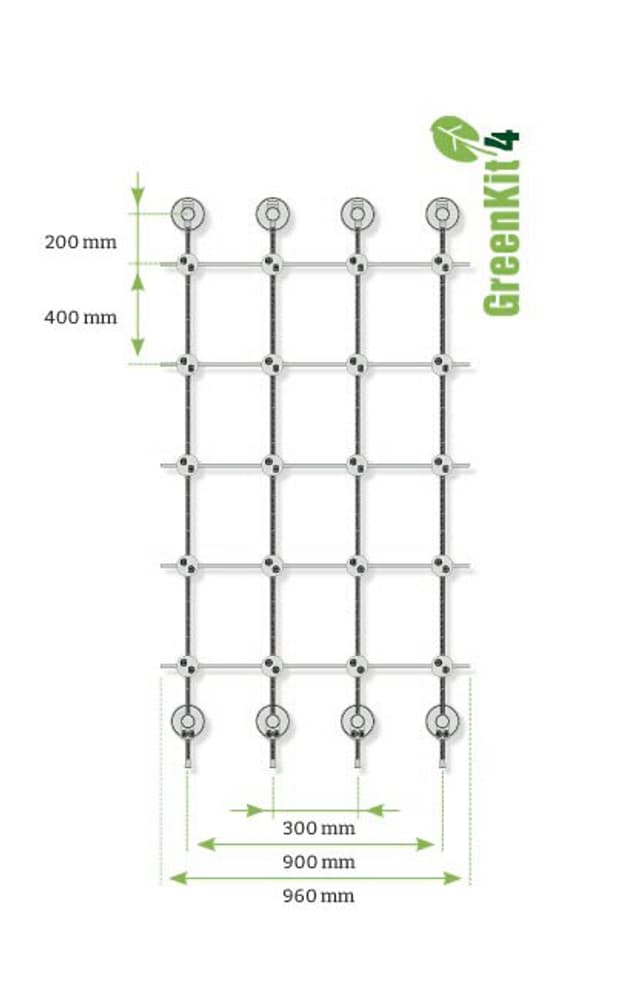 GreenKit 4 - Rankgerüst aus Edelstahl Rankhilfe Meister 604757100000 Grösse 4x Bild Nr. 1