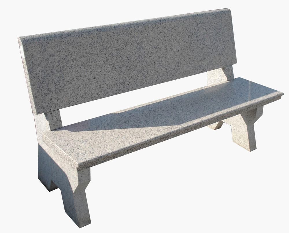 Banc en granit avec dossier "Ascona" Banc de jardin Nouvel 639054200000 Photo no. 1