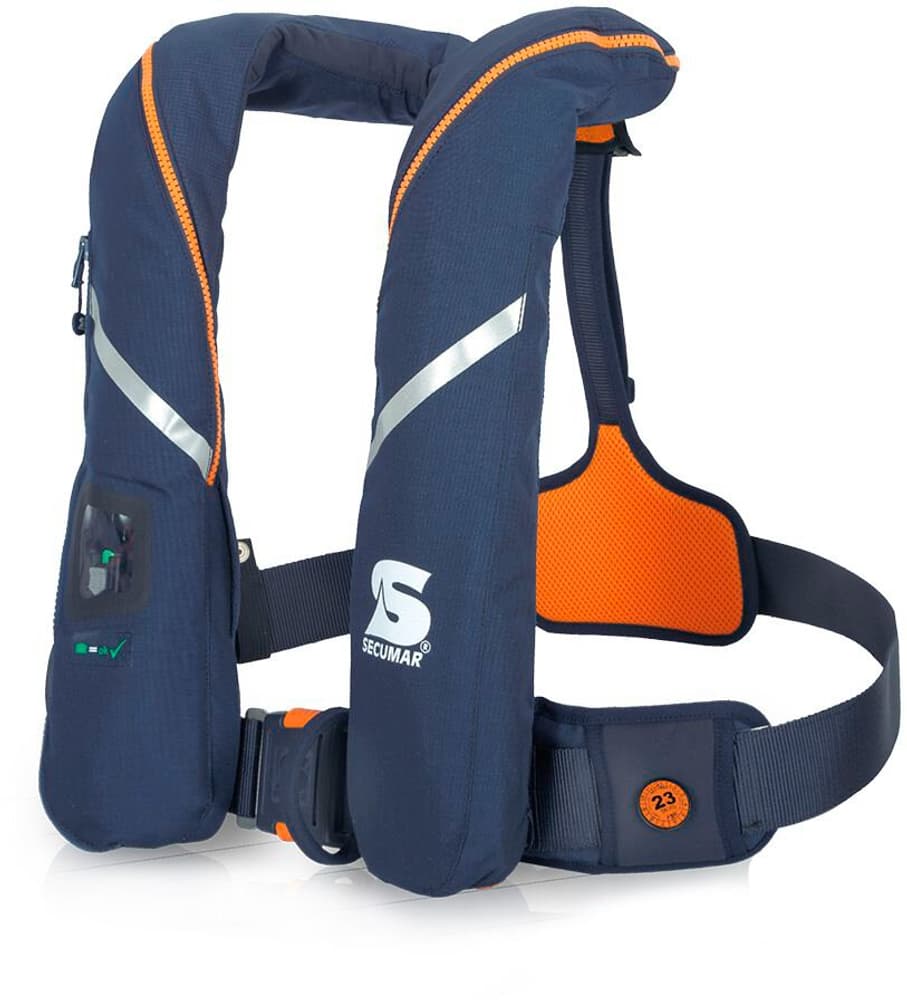 Gilet de sauvetage gonflable Survival 275Duo bleu-orange Gilet de sauvetage SECUMAR 669700120856 Photo no. 1