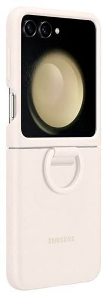 Galaxy Z Flip5 Silicone Case with Ring Cream Cover smartphone Samsung 785302403138 N. figura 1