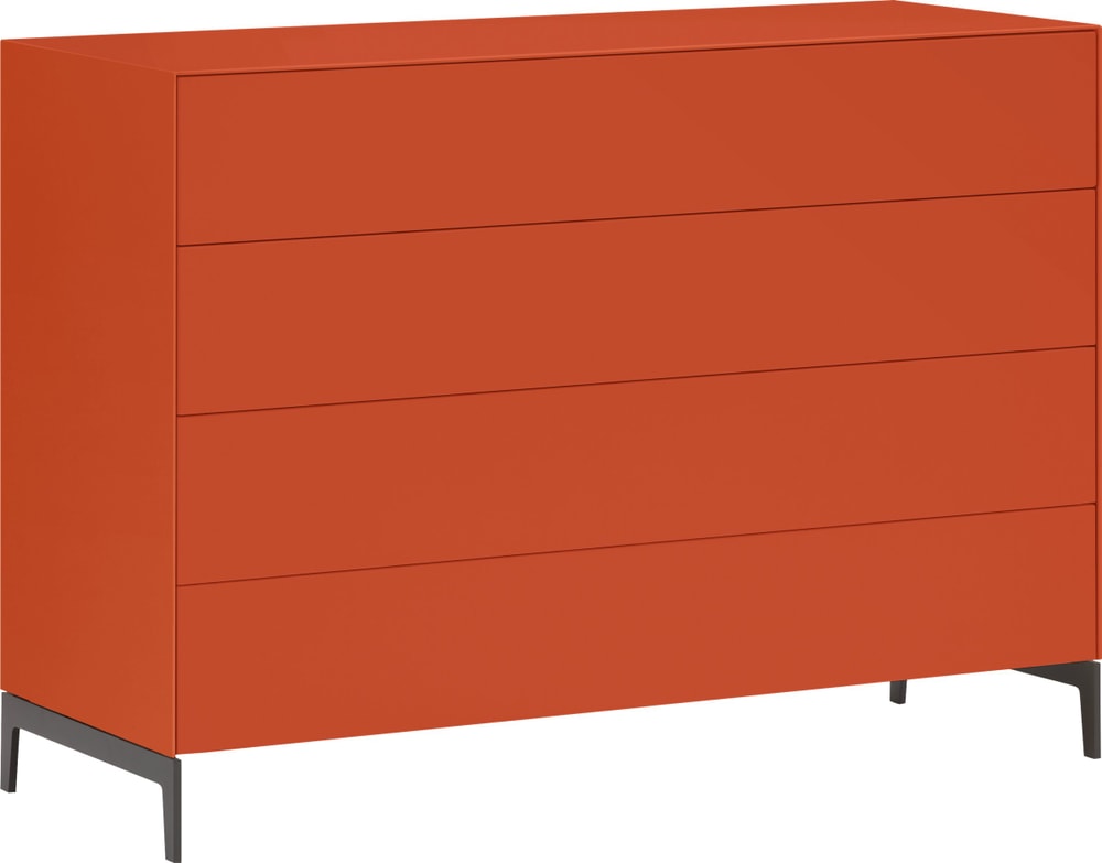 LUX Commode 400844600000 Dimensions L: 120.0 cm x P: 46.0 cm x H: 86.5 cm Couleur Orange Photo no. 1