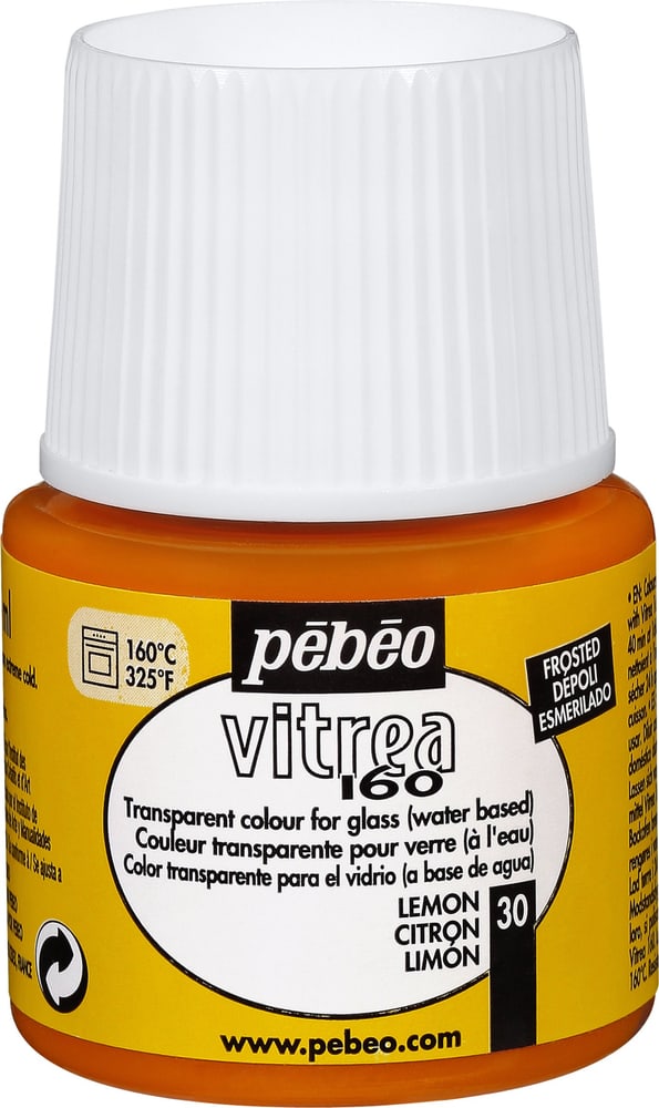 Pébéo Vitrea 160 Frosted Glasfarbe Pebeo 663507410100 Farbe Zitron Bild Nr. 1