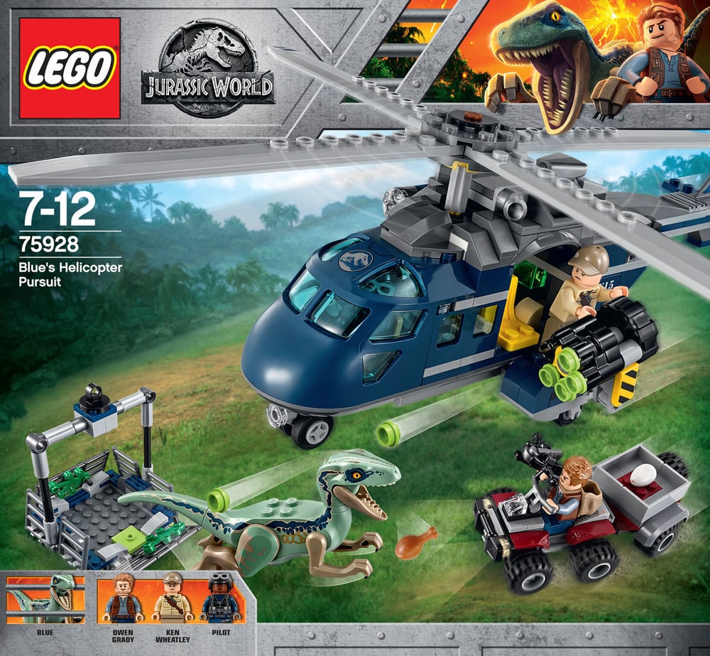 Jurassic World Inseguimento sull'elicottero di Blue 75928 LEGO® 74887930000017 No. figura 1