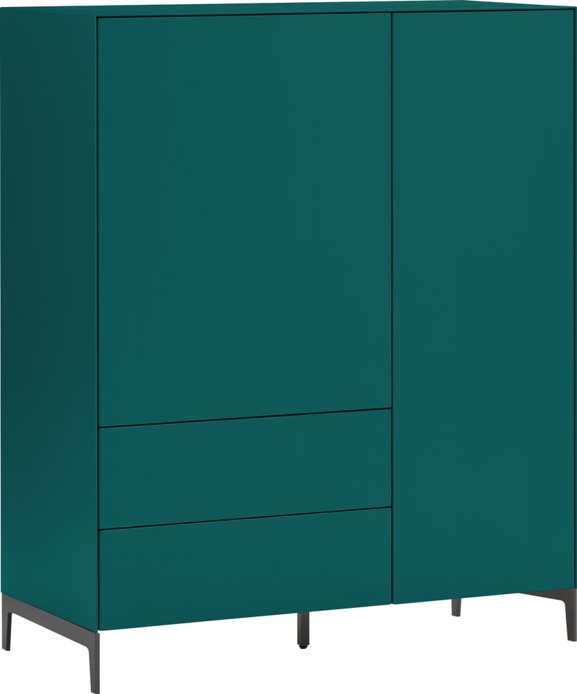 LUX Highboard 400848400000 Dimensioni L: 100.0 cm x P: 46.0 cm x A: 123.5 cm Colore Petrolio N. figura 1