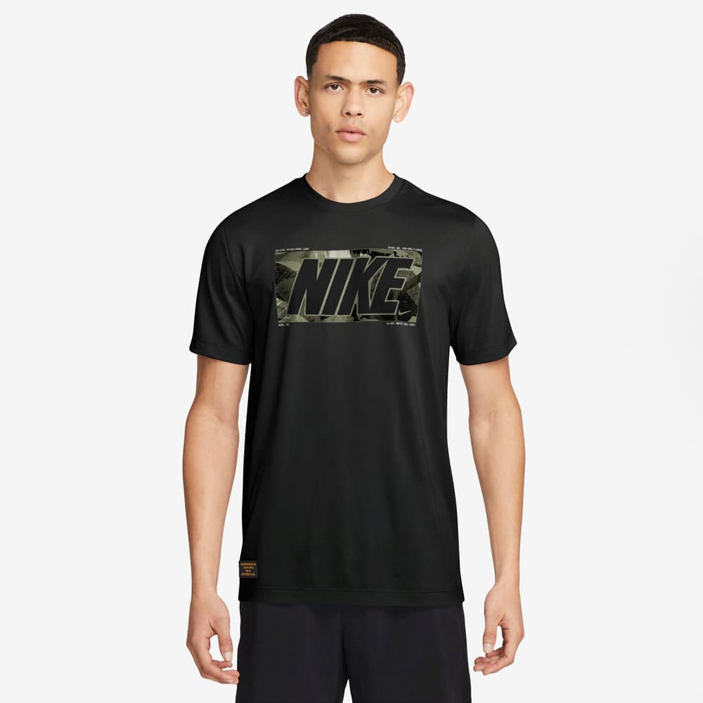 NK Dri-Fit Tee RLGD Camo GFX T-shirt Nike 471859600320 Taglie S Colore nero N. figura 1