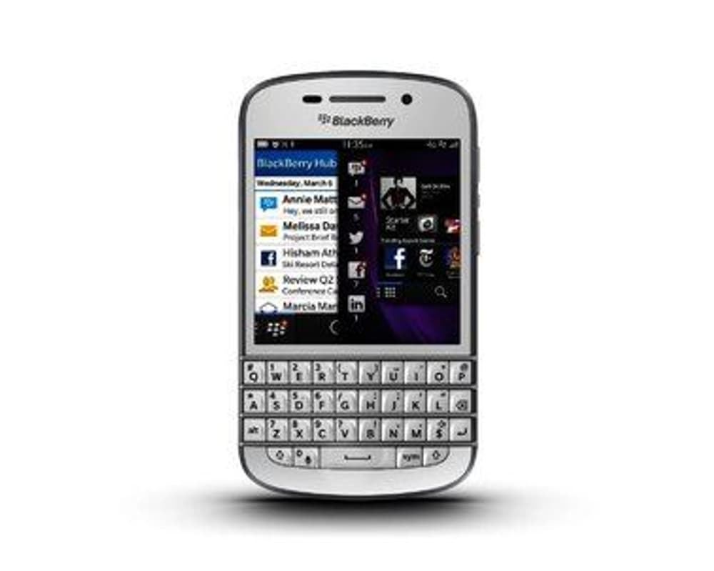 BLACKBERRY Q10 weiss QWERTZ Mobiltelefon BlackBerry 95110003545313 Bild Nr. 1