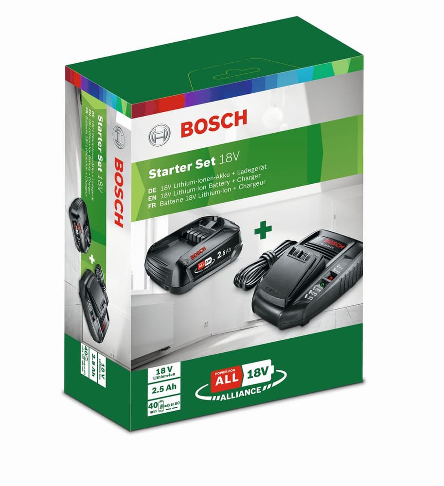 18 Li 2.5 Ah set chargeur Batterie de rechange et chargeur Bosch 616241400000 Photo no. 1