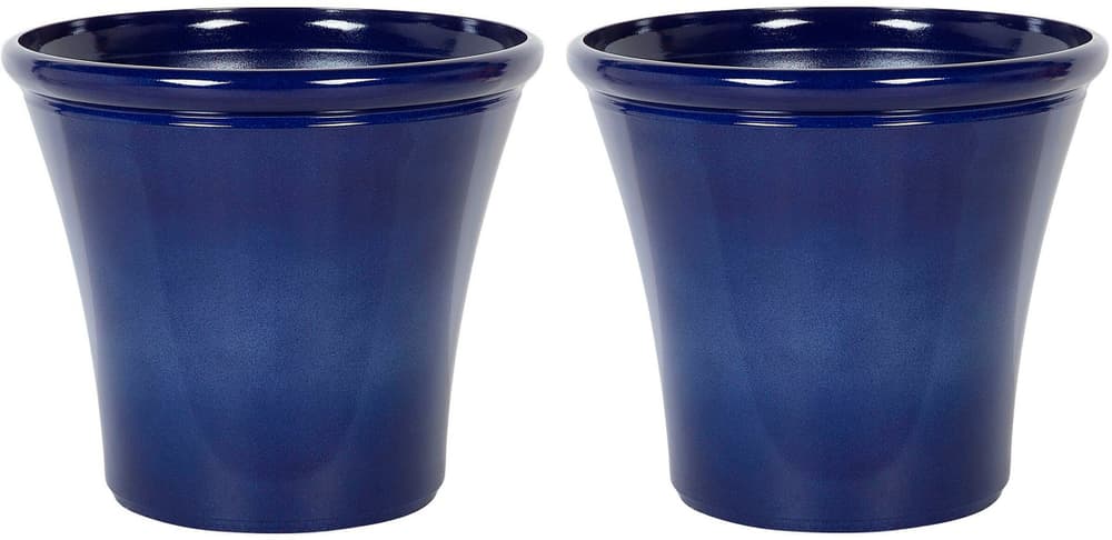 Set di 2 vasi da fiori blu navy  50 cm KOKKINO Vaso per fiori Beliani 615192400000 N. figura 1