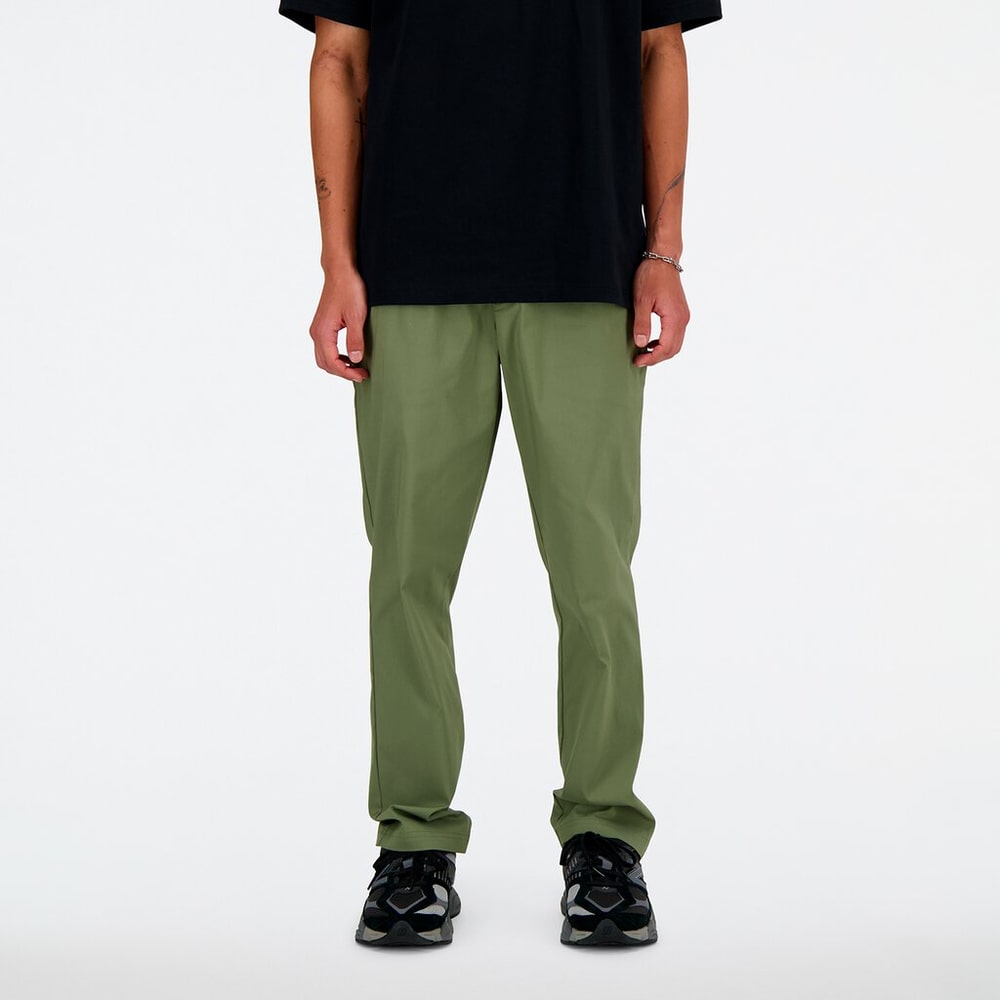Icon Twill Tapered Pant 30 Inch Pantalon de loisirs New Balance 474177600568 Taille L Couleur vert mousse Photo no. 1