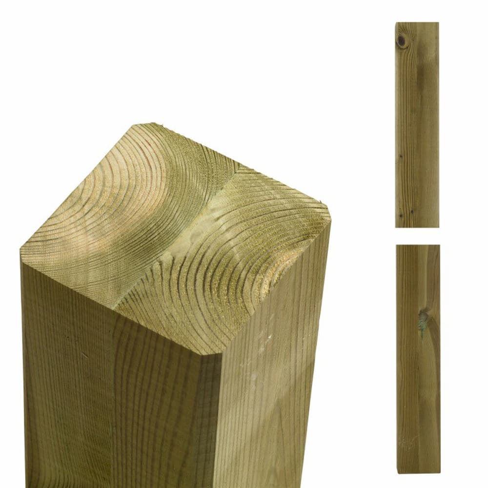 Verleimte Pfosten 9x9x369 cm beidseitig gerade KDI Holzpfosten PLUS 669700108303 Bild Nr. 1