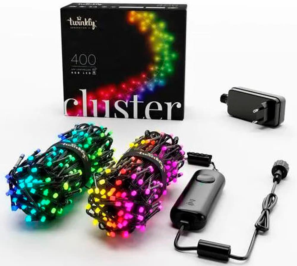 Cluster, 400 LEDs, 6 m, RGB Guirlande lumineuse twinkly 785300168861 Photo no. 1