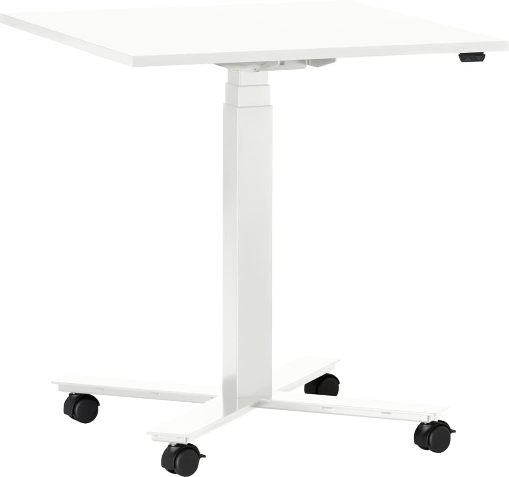 FLEXCUBE Tavolo da riunione regolabile in altezza 401933900000 Dimensioni L: 70.0 cm x P: 70.0 cm x A: 66.5 cm Colore Bianco N. figura 1
