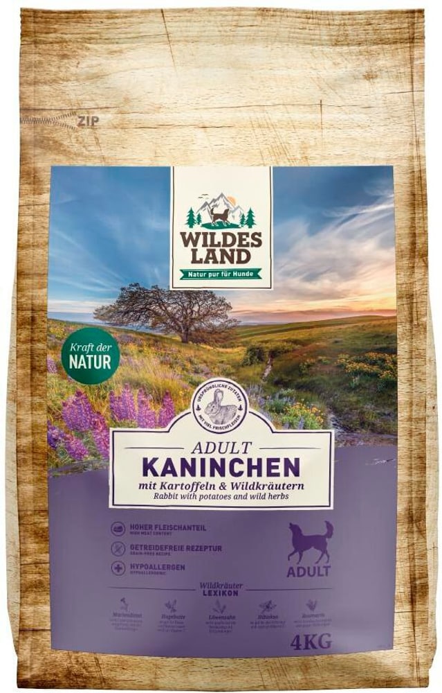 Dog Adult Kanin & Kartoffel Trockenfutter Wildes Land 785300193871 Bild Nr. 1