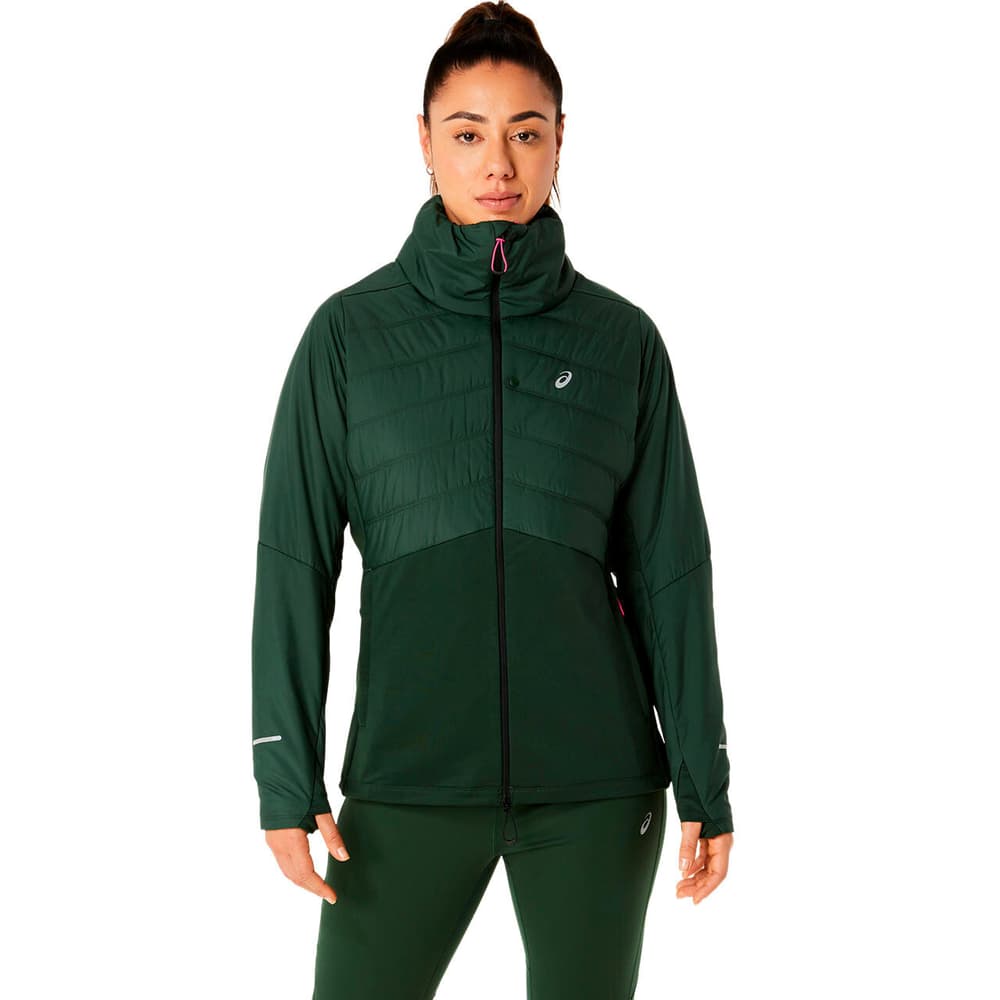 W Winter Run Jacket Veste de course à pied Asics 467724900463 Taille M Couleur vert foncé Photo no. 1