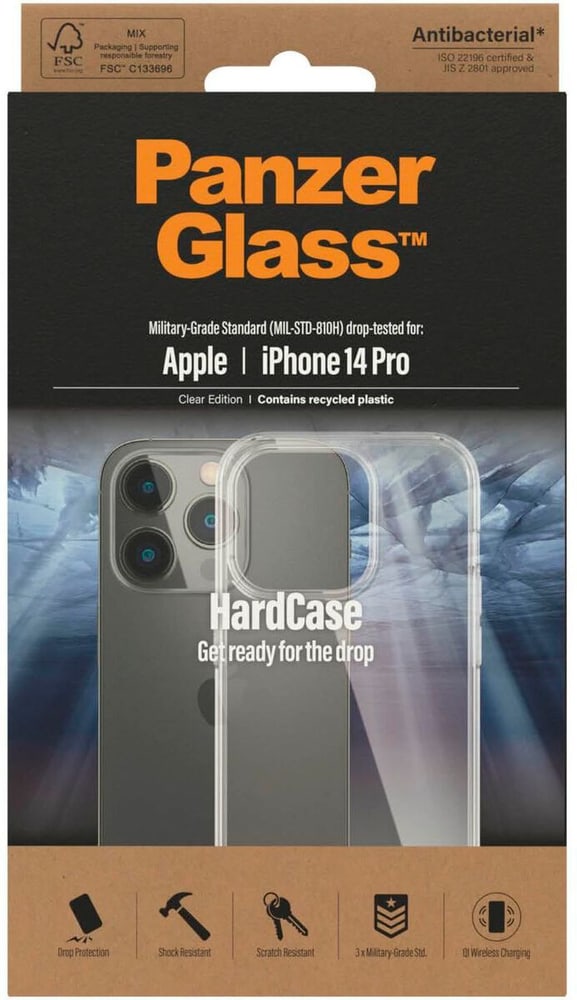 Hard Case iPhone 14 Pro Transparent Smartphone Hülle Panzerglass 785300196513 Bild Nr. 1