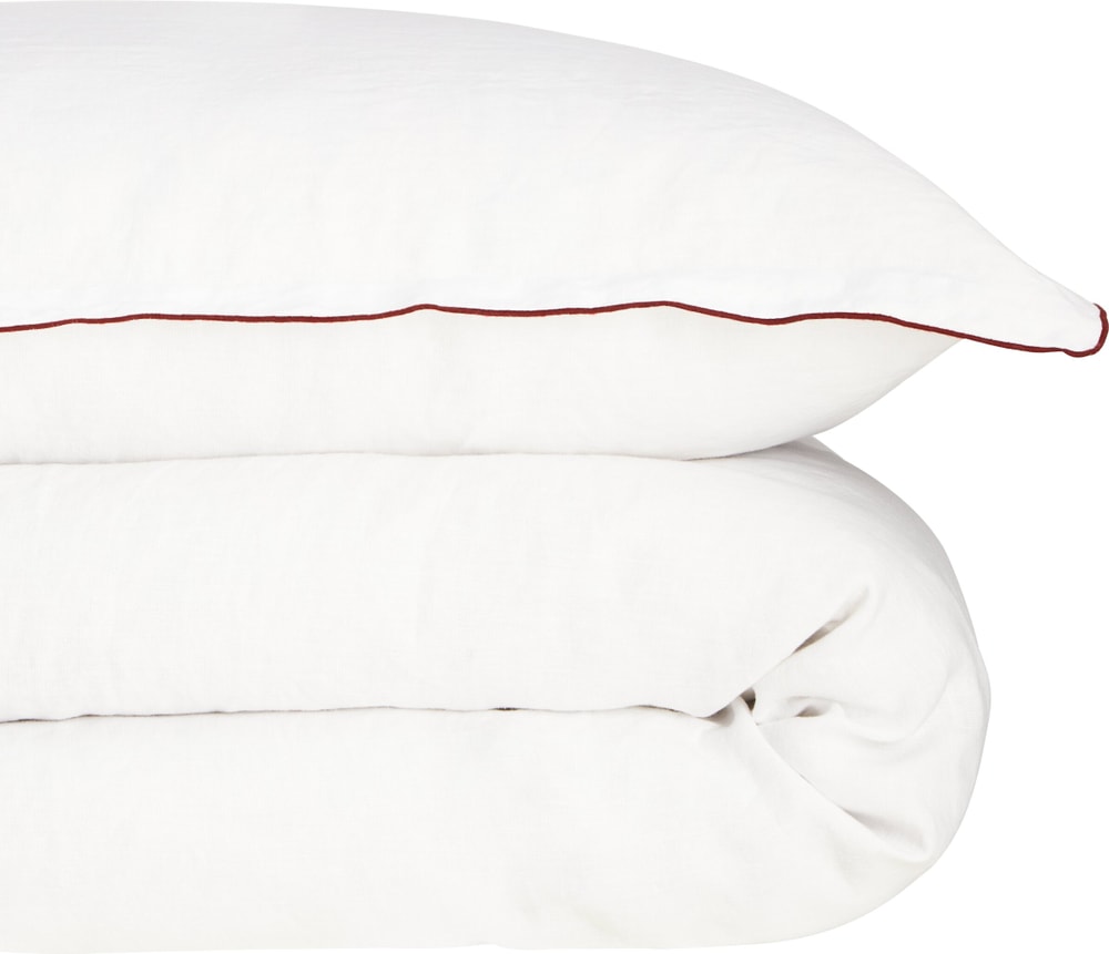 AVA Housse de couette en lin 451337512335 Dimensions Fourre de duvet - 160 x 210 cm Couleur blanc / cinnamon Photo no. 1