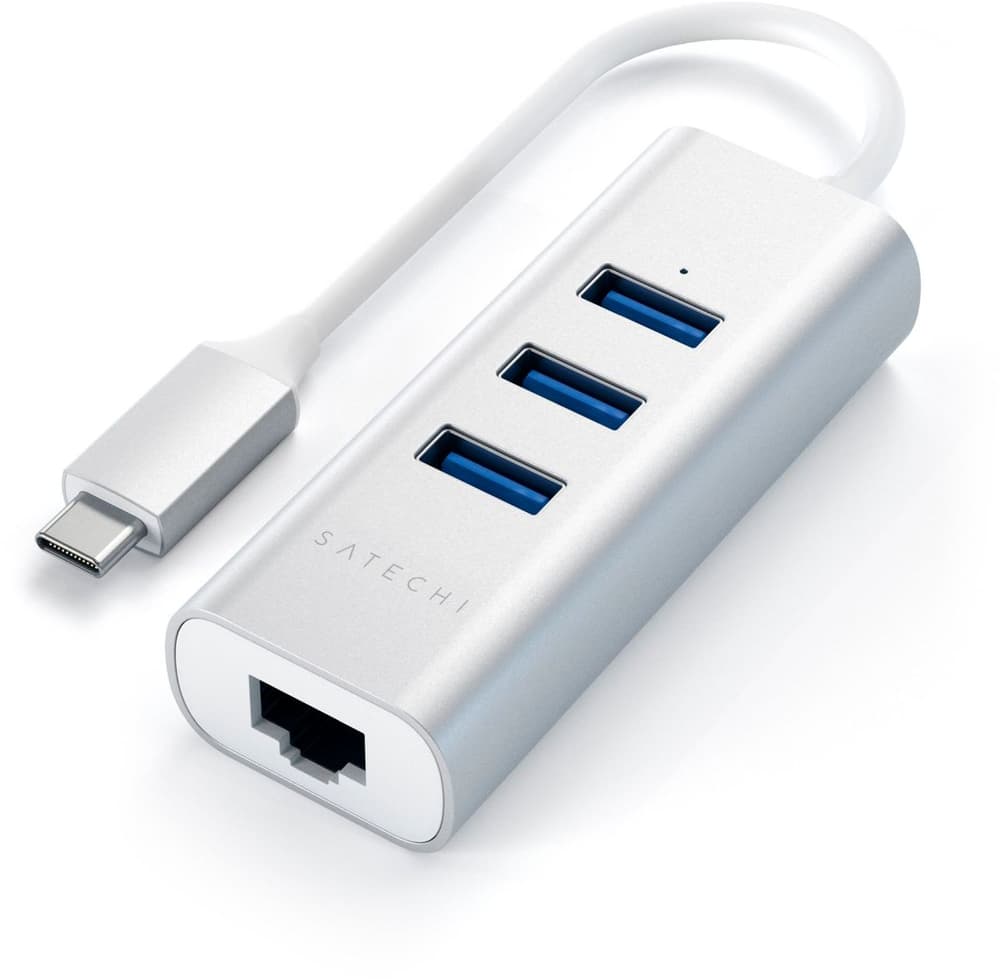 USB-C 3-Port Hub + RJ-45 pour Mac Hub USB + station d’accueil Satechi 785300142361 Photo no. 1