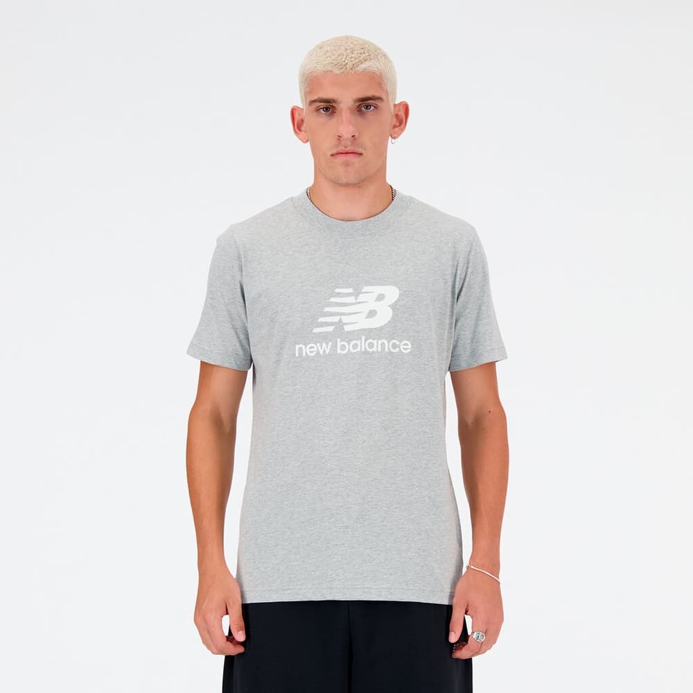 Sport Essentials Stacked Logo T-Shirt T-shirt New Balance 474128600781 Taglie XXL Colore grigio chiaro N. figura 1