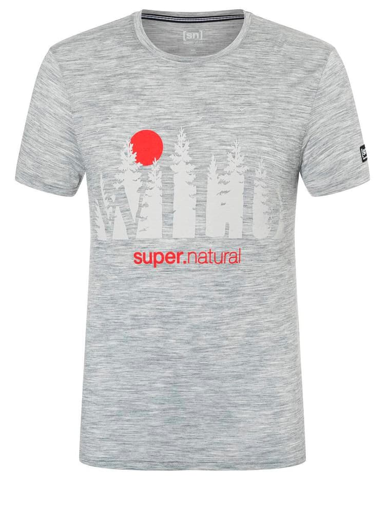 M WILD AND FREE TEE T-Shirt super.natural 468959200381 Grösse S Farbe Hellgrau Bild-Nr. 1