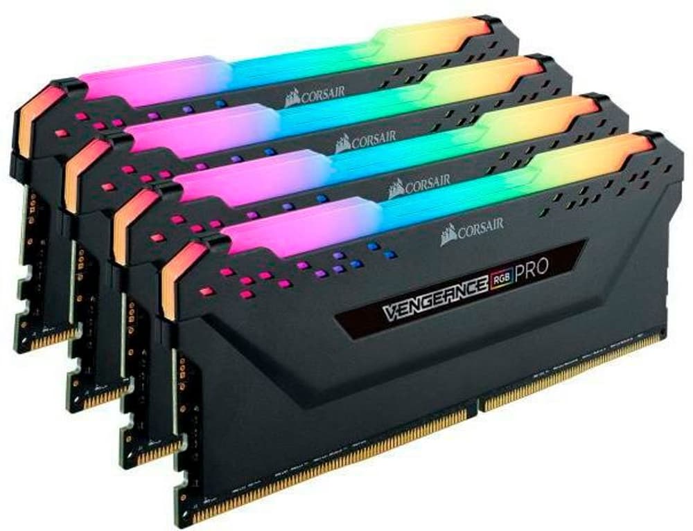 DDR4-RAM Vengeance RGB PRO Black iCUE 3200 MHz 4x 16 GB Mémoire vive Corsair 785302409380 Photo no. 1