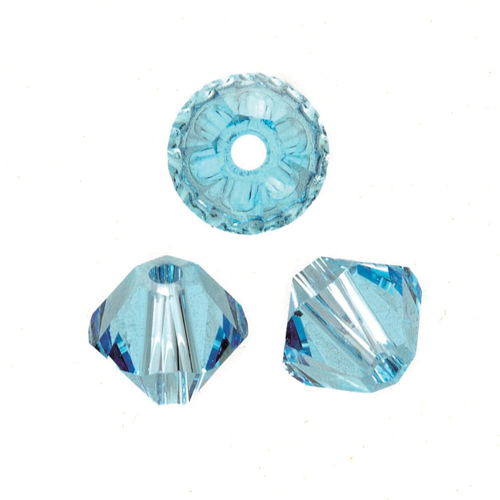 Perline di vetro af. Swarovski 4mm 25pz acqua Perline artigianali 608139200000 N. figura 1