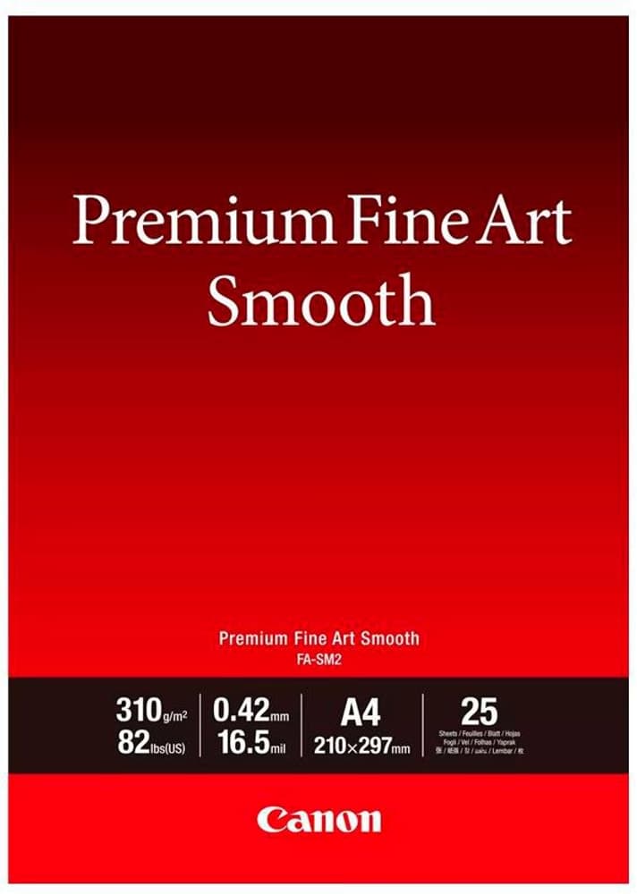FA-SM2 A4 25 Sheets Premium Fine Art Smooth Paper Carta per fotocopie Canon 785302434112 N. figura 1