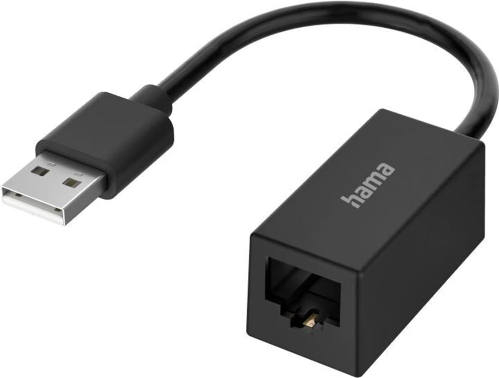 USB-Stecker - LAN / Ethernet-Buchse, Fast Ethernet USB Netzwerkadapter Hama 785300179734 Bild Nr. 1