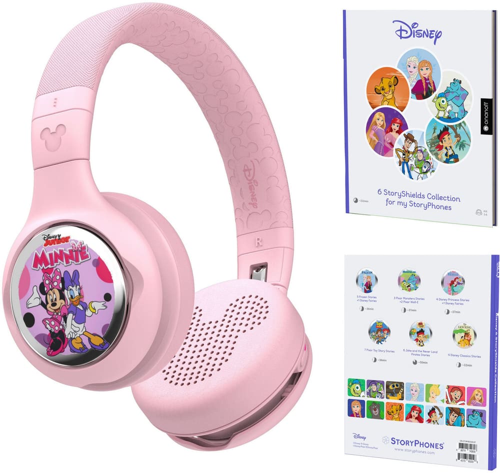 Cuffie per storie senza fili Minnie – rosa + 7 Disney StoryShields Auricolari on-ear StoryPhones 785302412126 Colore Rosa N. figura 1