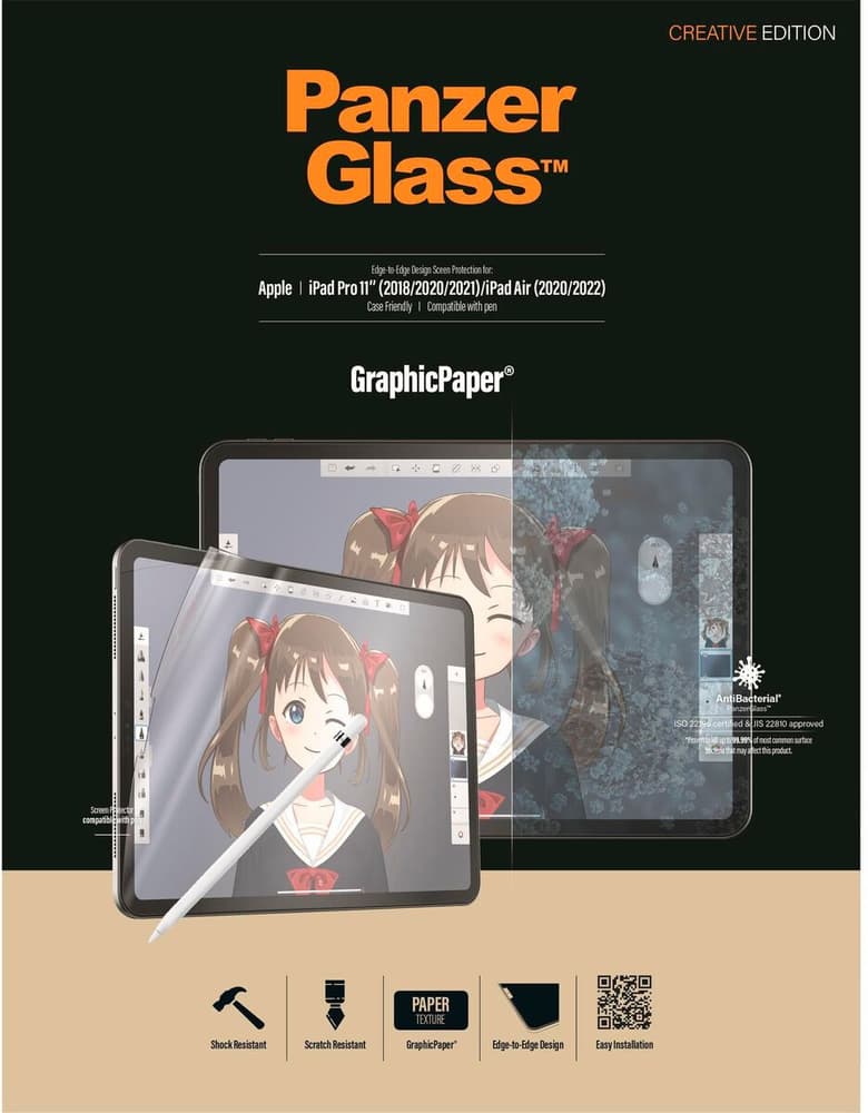 GraphicPaper iPad Pro 11" & iPad Air 11 " Monitor Schutzfolie Panzerglass 785300196589 Bild Nr. 1