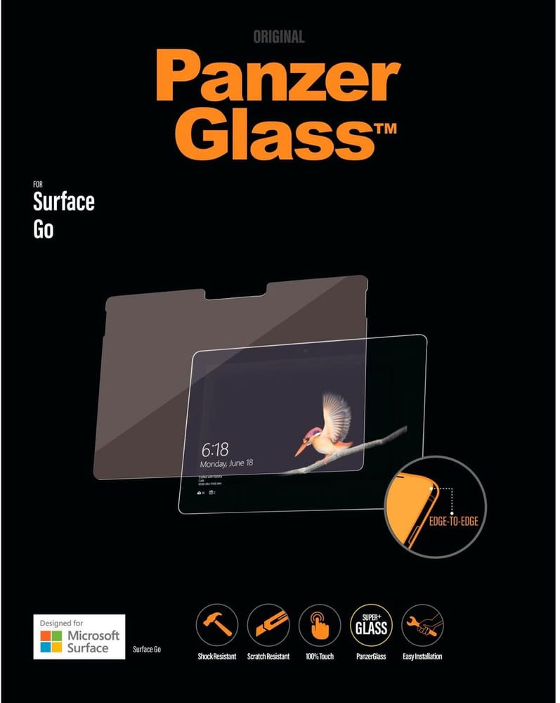 E2E Surface Go 10 " Monitor Schutzfolie Panzerglass 785300196595 Bild Nr. 1