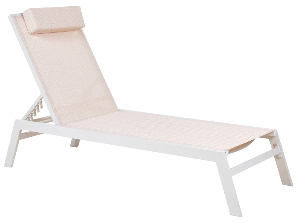 Chaise longue en aluminium beige CATANIA II Transat Beliani 753792400000 Photo no. 1